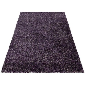 Novel Hochflorteppich, Lila, Textil, Uni, rechteckig, 140x200 cm, Oeko-Tex® Standard 100, für Fußbodenheizung geeignet, schmutzabweisend, Hausstauballergiker lichtunempfindlich, antistatisch, pflegeleicht, strapazierfähig, leicht zusammenrollbar, Teppiche