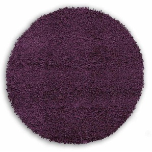 Novel Hochflorteppich , Flieder , Textil , Uni , rund , in verschiedenen Größen erhältlich , Teppiche & Böden, Teppiche, Hochflorteppiche & Shaggys