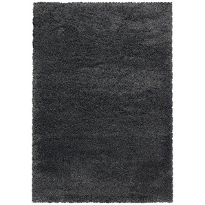 Novel Hochflorteppich Fluffy 3500 Grey, Grau, Textil, Uni, rechteckig, 280 cm, Oeko-Tex® Standard 100, für Fußbodenheizung geeignet, schmutzabweisend, Hausstauballergiker lichtunempfindlich, antistatisch, pflegeleicht, strapazierfähig, leicht
