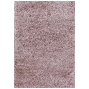 Novel Hochflorteppich Fluffy 3500 Rosa, Rosa, Textil, Uni, rechteckig, 240 cm, Oeko-Tex® Standard 100, für Fußbodenheizung geeignet, schmutzabweisend, Hausstauballergiker lichtunempfindlich, antistatisch, pflegeleicht, strapazierfähig, leicht