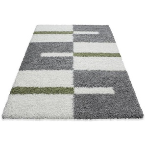 Novel Hochflorteppich Gala 2505 , Grün , Textil , Karo , rechteckig , 160 cm , Oeko-Tex® Standard 100 , für Fußbodenheizung geeignet, schmutzabweisend, Hausstauballergiker lichtunempfindlich, antistatisch, waschbar, pflegeleicht, strapazierfähig, leicht