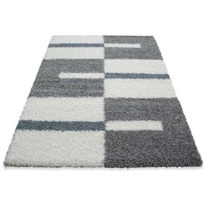 Novel Hochflorteppich Gala 2505 , Türkis , Textil , Karo , rechteckig , 280 cm , Oeko-Tex® Standard 100 , für Fußbodenheizung geeignet, schmutzabweisend, Hausstauballergiker lichtunempfindlich, antistatisch, waschbar, pflegeleicht, strapazierfähig, leicht
