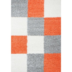 Novel Hochflorteppich Life 1501 , Terracotta , Textil , Karo , rechteckig , 200 cm , Oeko-Tex® Standard 100 , für Fußbodenheizung geeignet, schmutzabweisend, Hausstauballergiker lichtunempfindlich, antistatisch, waschbar, pflegeleicht, strapazierfähig,