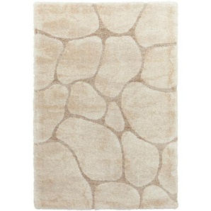 Novel Hochflorteppich Stoney , Sand , Textil , Steine , rechteckig , 80 cm , Bsci, DIN EN ISO 9001, Oeko-Tex® Standard 100 , pflegeleicht , Teppiche & Böden, Teppiche, Hochflorteppiche & Shaggys