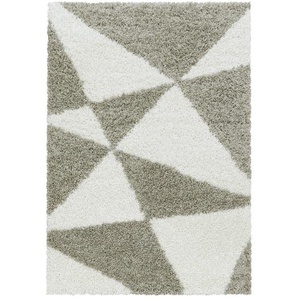 Novel Hochflorteppich Tango 3101 Beige , Beige , Textil , Abstraktes , rechteckig , 140 cm , Oeko-Tex® Standard 100 , für Fußbodenheizung geeignet, schmutzabweisend, Hausstauballergiker lichtunempfindlich, antistatisch, waschbar, pflegeleicht,