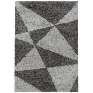 Novel Hochflorteppich Tango 3101 Taupe , Taupe , Textil , Abstraktes , rechteckig , 280 cm , Oeko-Tex® Standard 100 , für Fußbodenheizung geeignet, schmutzabweisend, Hausstauballergiker lichtunempfindlich, antistatisch, waschbar, pflegeleicht,