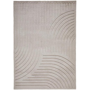 Novel Hochflorteppich Siena, Taupe, Kunststoff, Boho, rechteckig, 130x190 cm, Bsci, Oeko-Tex® Standard 100, für Fußbodenheizung geeignet, Teppiche &