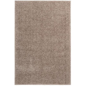 Novel Hochflorteppich, Taupe, Textil, Struktur, quadratisch, 200 cm, Oeko-Tex® Standard 100, für Fußbodenheizung geeignet, Teppiche & Böden, Teppiche, Hochflorteppiche & Shaggys