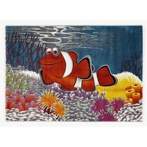 Bennjen Kinderteppich Kidsclub Nemo, Mehrfarbig, Textil, Fische, rechteckig, 140x200 cm, in verschiedenen Größen erhältlich, Teppiche & Böden, Teppiche, Kinderteppiche