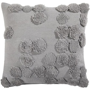 Novel Kissenhülle, Hellgrau, Textil, Kreise, rechteckig, 45x45 cm, Wohntextilien, Bezüge, Kissenbezüge