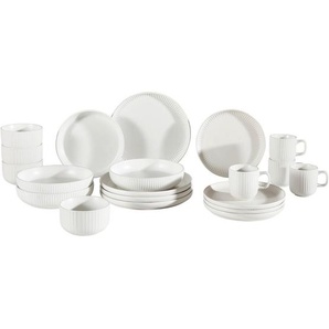 Novel Kombiservice Timeless, Weiß, Keramik, 20-teilig, 240 ml,240 ml,430 ml, Lfgb, robust, Essen & Trinken, Geschirr, Geschirr-Sets, Kombiservice