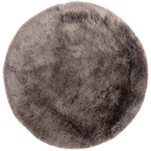 Novel Kunstfell , Taupe , Textil , rund , Oeko-Tex® Standard 100 , leicht zusammenrollbar, pflegeleicht, lichtunempfindlich, für Fußbodenheizung geeignet , Teppiche & Böden, Teppiche, Fellteppiche