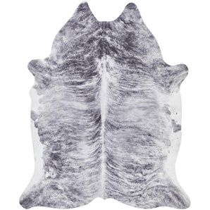 Novel Kunstfell Dallas , Grau, Hellgrau, Dunkelgrau , Textil , Tierform , 155 cm , Oeko-Tex® Standard 100 , für Fußbodenheizung geeignet , Teppiche & Böden, Teppiche, Fellteppiche