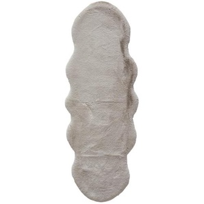 Novel Kunstfell, Silber, Textil, Fell, Tierform, 55x160 cm, Reach, Bsci, für Fußbodenheizung geeignet, in verschiedenen Größen erhältlich, waschbar, Teppiche & Böden, Teppiche, Fellteppiche