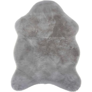 Novel Kunstfell, Silber, Textil, Tierform, 40x60 cm, waschbar, Teppiche & Böden, Teppiche, Fellteppiche