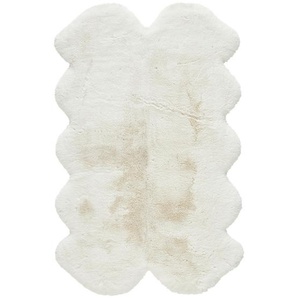 Novel Kunstfell, Weiß, Fell, Tierform, 110x180 cm, Oeko-Tex® Standard 100, pflegeleicht, Teppiche & Böden, Teppiche, Fellteppiche