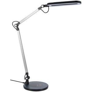 Novel Led-Schreibtischleuchte, Schwarz, Metall, Kunststoff, Uni,Uni, länglich,länglich, 20x105 cm, RoHS, 3-fach schaltbar, verstellbare Arme, Lampen & Leuchten, Innenbeleuchtung, Tischlampen, Schreibtischlampen