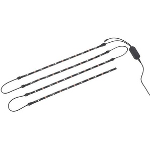 Novel Led-Strip, Schwarz, Kunststoff, 240 cm, Farbwechsler, Farben fixierbar, mit Schalter, Smartphone-Steuerung, selbstklebend, Lampen & Leuchten,