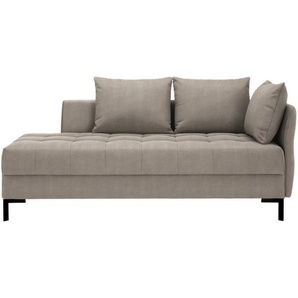 Novel Liege , Beige , Textil , Uni , 2-Sitzer , 209x96x89 cm , Stoffauswahl, Schlafen auf Sitzhöhe , Wohnzimmer, Sessel, Relaxliegen