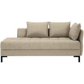 Novel Liege , Beige , Textil , Uni , 2-Sitzer , 209x96x89 cm , Stoffauswahl, Schlafen auf Sitzhöhe , Wohnzimmer, Sessel, Relaxliegen