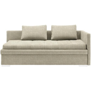 Novel Liege , Beige , Textil , Uni , Füllung: Schaumstoff , 217x85x104 cm , Stoffauswahl, Schlafen auf Sitzhöhe, Kopfteil links und rechts montierbar , Wohnzimmer, Sessel, Relaxliegen