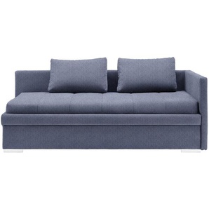 Novel Liege , Dunkelblau , Textil , Uni , Füllung: Schaumstoff , 217x85x104 cm , Stoffauswahl, Schlafen auf Sitzhöhe, Kopfteil links und rechts montierbar , Wohnzimmer, Sessel, Relaxliegen