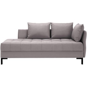 Novel Liege, Grau, Textil, Uni, 2-Sitzer, 209x96x89 cm, Stoffauswahl, Schlafen auf Sitzhöhe, Wohnzimmer, Sessel, Relaxliegen