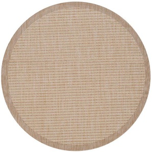 Novel Outdoorteppich Giza, Beige, Textil, Uni, rund, Oeko-Tex® Standard 100, pflegeleicht, Teppiche & Böden, Teppiche, Outdoorteppiche