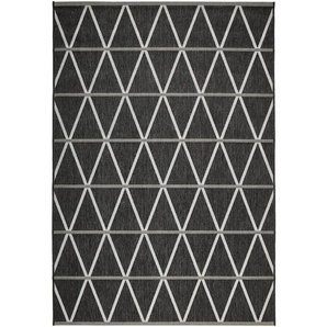 Novel Outdoorteppich, Schwarz, Textil, Raute, rechteckig, 160x230 cm, Teppiche & Böden, Teppiche, Outdoorteppiche