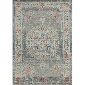 Novel Outdoorteppich Salsa Outdoor, Blau, Grau, Textil, orientalisch, rechteckig, 80x150 cm, ISO 9001, Bsci, Oeko-Tex® Standard 100, für