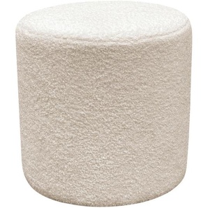 Novel Pouf, Beige, Textil, Holzwerkstoff, Uni, 35x35 cm, Indoor, Sitzfläche gepolstert, formstabil, Wohnzimmer, Hocker, Poufs