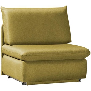 Novel Schlafsessel Etta, Currygelb, Textil, Uni, 90x89x83 cm, Liegefunktion, Stoffauswahl, Wohnzimmer, Sessel, Schlafsessel