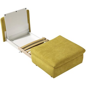 Novel Schlafsessel Etta, Gelb, Textil, Uni, 90x89x83 cm, Liegefunktion, Stoffauswahl, Wohnzimmer, Sessel, Schlafsessel
