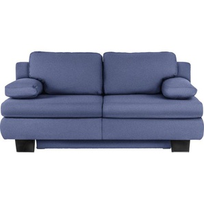 Novel Schlafsofa Macy, Blau, Textil, Füllung: Schaumstoff, 203x94x100 cm, Fußauswahl, Stoffauswahl, Schlafen auf Sitzhöhe, Rücken echt, Kinder- & Jugendzimmer, Jugendmöbel, Jugendsofas