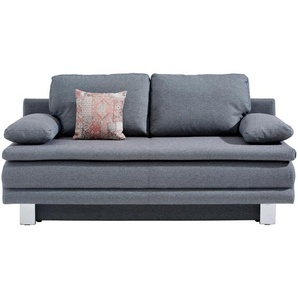 Novel Schlafsofa Bruno , Grau, Türkis , Textil , Uni , 2-Sitzer , 194x96x86 cm , Fußauswahl, Stoffauswahl, Rücken echt , Kinder & Jugendmöbel, Jugendmöbel, Jugendsofas