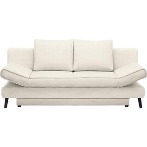 Novel Schlafsofa Sidney, Natur, Textil, Uni, Füllung: Schaumstoff, 200x85x90 cm, Stoffauswahl, Wohnzimmer, Sofas & Couches, Schlafsofas, Schlafsofas mit Bettkasten