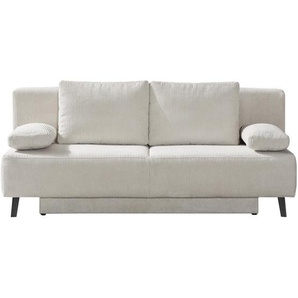 Novel Schlafsofa, Beige, Textil, Uni, 2-Sitzer, Füllung: Polyurethan (Pur), 193x85x88 cm, Fußauswahl, Stoffauswahl, Rücken echt, Kinder- & Jugendzimmer, Jugendmöbel, Jugendsofas