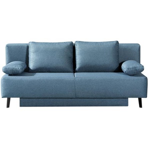 Novel Schlafsofa Sweet , Blau , Textil , Uni , 2-Sitzer , Füllung: Polyurethan (Pur) , 193x85x88 cm , Schlafen auf Sitzhöhe , Kinder & Jugendmöbel, Jugendmöbel, Jugendsofas