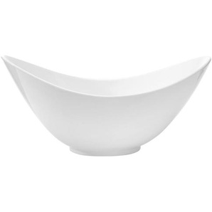 Novel Schüssel Swing, Weiß, Keramik, Uni, oval, 20.5x13.2x30.2 cm, Lfgb, Essen & Trinken, Geschirr, Schalen & Schüsseln, Schüsseln