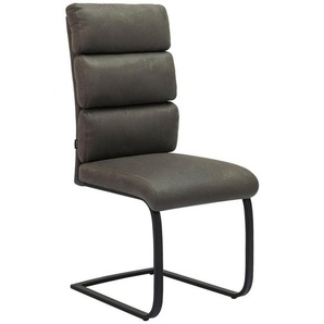 Novel Schwingstuhl, Grau, Schwarz, Metall, Textil, U-Form, 47x106x63 cm, Esszimmer, Stühle, Esszimmerstühle, Schwingstühle