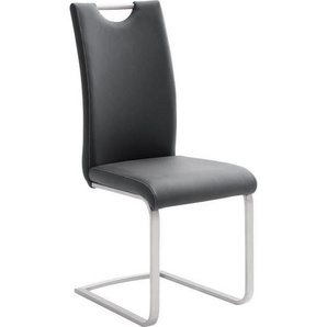 Novel Schwingstuhl, Schwarz, Edelstahl, Metall, Textil, Flachrohr, 42x103x55 cm, Stoffauswahl, Typenauswahl, Esszimmer, Stühle, Esszimmerstühle,