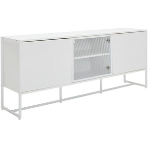 Novel Sideboard, Weiß, Metall, 3 Fächer, 180x75x41 cm, stehend, Wohnzimmer, Kommoden & Sideboards, Sideboards
