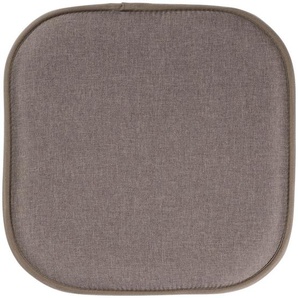 Novel Sitzkissen Cabrera, Taupe, Textil, Abstraktes, Füllung: Schaumstoff, 40x40 cm, formstabil, pflegeleicht, Wohntextilien, Kissen, Sitzkissen
