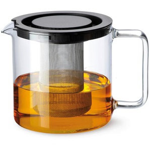 Novel Teekanne, Klar, Metall, Kunststoff, Glas, 1,3 L, Lfgb, Made in Europe, Siebeinsatz, Kaffee & Tee, Kannen, Teekannen