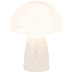 Novel Tischleuchte Boise, Weiß, Glas, Floral,Floral, oval,oval, 28 cm, RoHS, CE, Schnurschalter, Lampen & Leuchten, Innenbeleuchtung, Tischlampen, Tischlampen