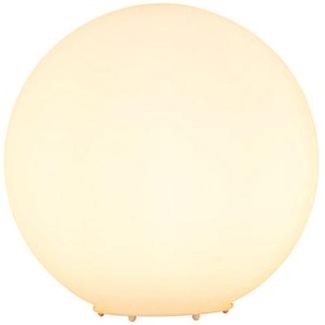 Novel Tischleuchte Oakland, Weiß, Kunststoff, Glas, Uni,Uni, rund,rund, RoHS, CE, Schnurschalter, Lampen & Leuchten, Innenbeleuchtung, Tischlampen, Tischlampen