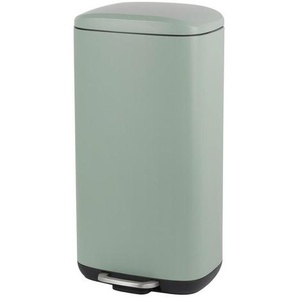 Novel Treteimer, Grün, Schwarz, Kunststoff, 30 L, 34.8x67.4x30.5 cm, Küchen, Küchenausstattung, Mülleimer