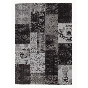 Novel Vintage-Teppich Alanis Allover, Grau, Textil, Uni, rechteckig, 120x180 cm, in verschiedenen Größen erhältlich, Teppiche & Böden, Teppiche, Vintage-Teppiche