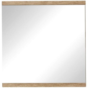 Novel Wandspiegel , Natur , Glas , Wildeiche , massiv , rechteckig , 85x88x3 cm , Garderobe, Garderobenspiegel, Garderobenspiegel