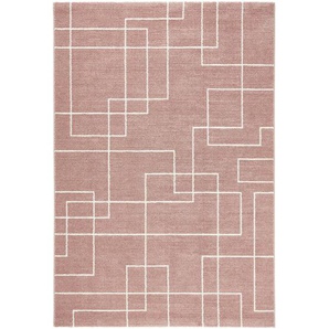 Novel Webteppich, Rosa, Textil, rechteckig, 160x230 cm, Teppiche & Böden, Teppiche, Moderne Teppiche